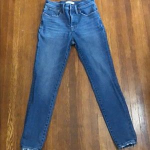 Madewell high rise skinny jeans